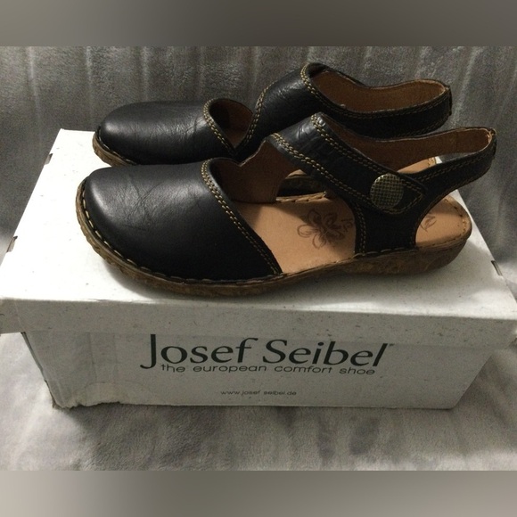 Josef Seibel Rosalie 27 Black Leather Shoe EU37 US 6 to 6.5 - Picture 5 of 10